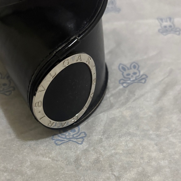 Bulgari Gradient Black Sunglasses with Silver Detail - Picture 5 of 12